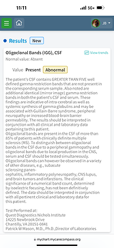 Last test came back from spinal tap